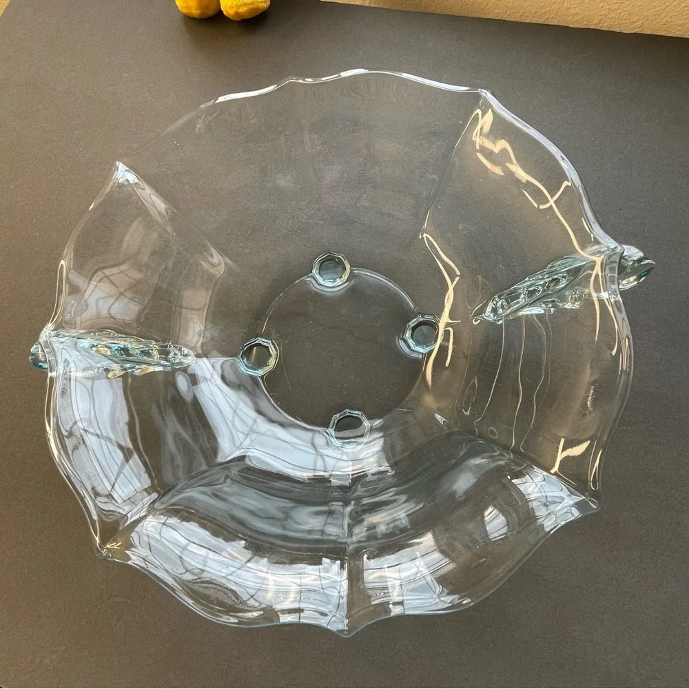 Glass Bowl Double‎ Bow Handle Serving Bowl Holiday Party